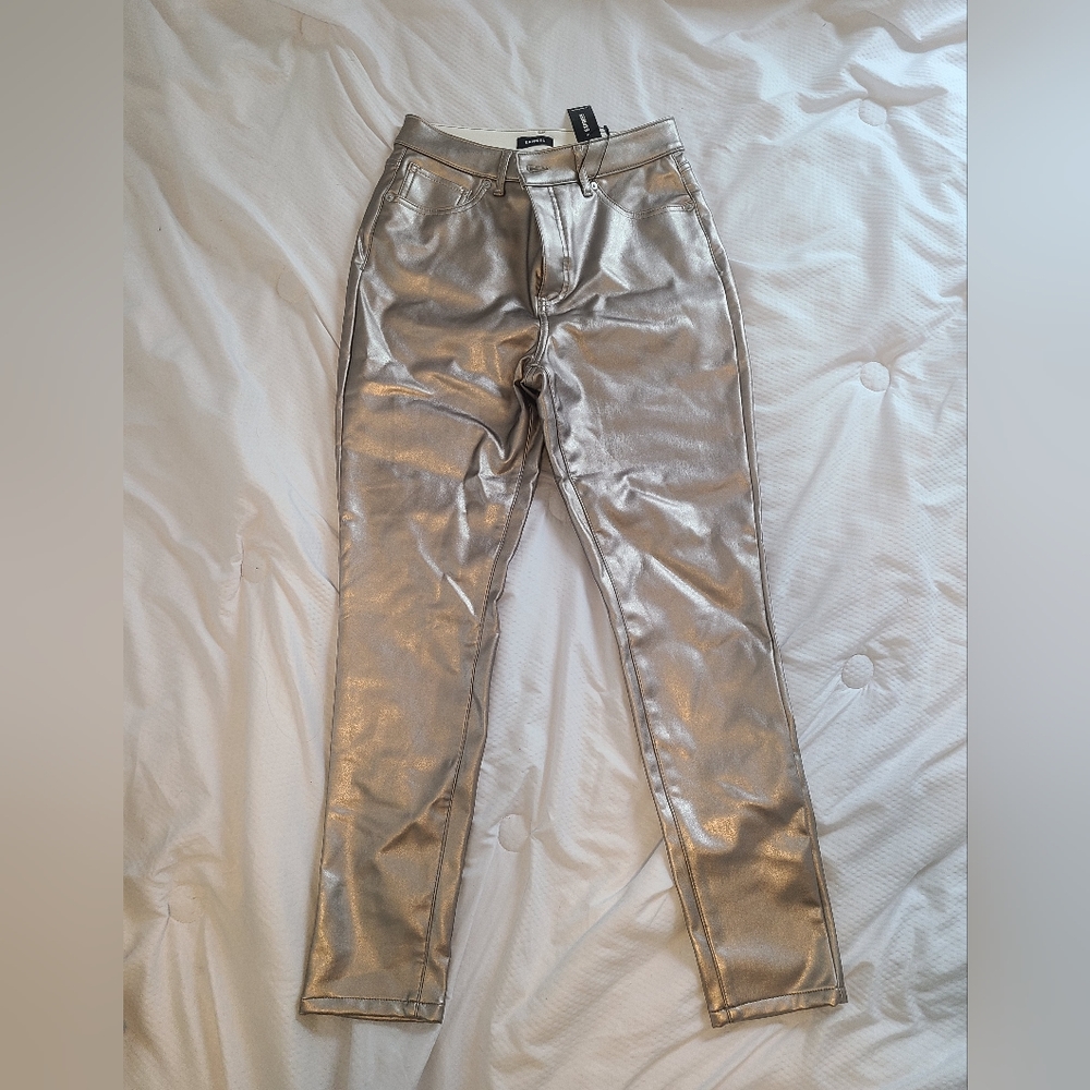 Express metallic pants size 8